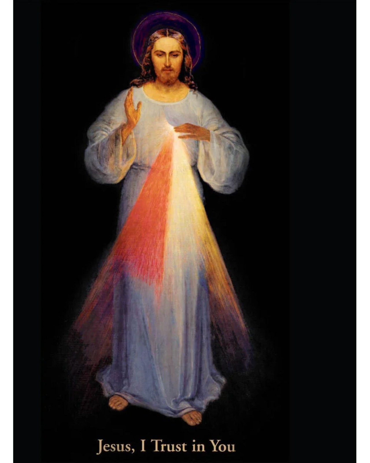 8″ X 10″ LINEN TEXTURED PRINT OF THE DIVINE MERCY (VILNIUS)
