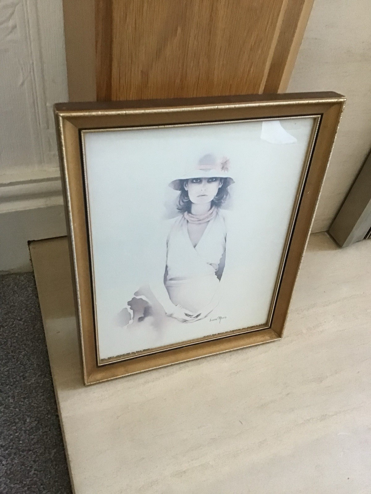 Sara Moon Print Jaqueline Vintage circa 1970s