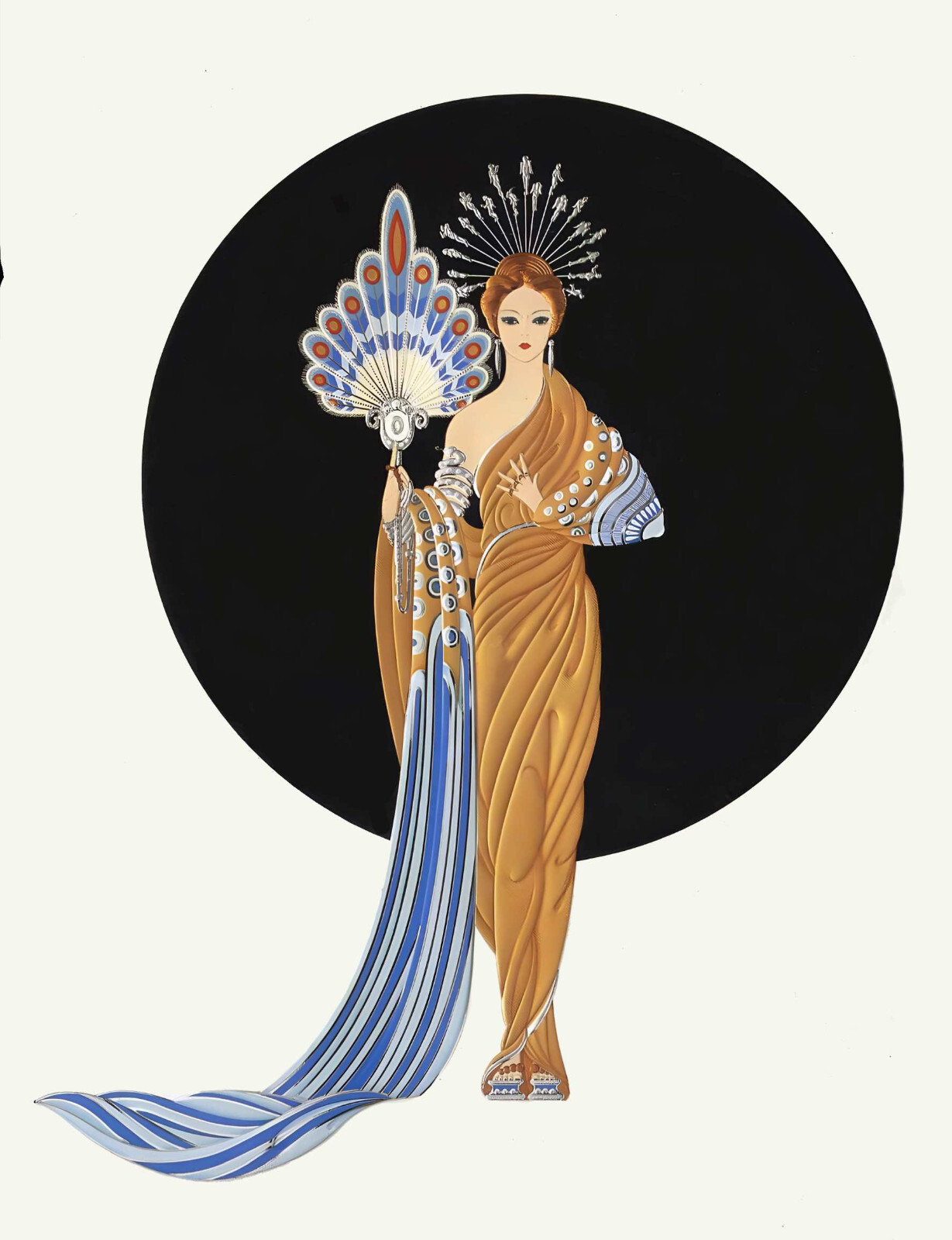 Erte Art Deco Women Prints Collection Set of 6 Unframed Wall Art