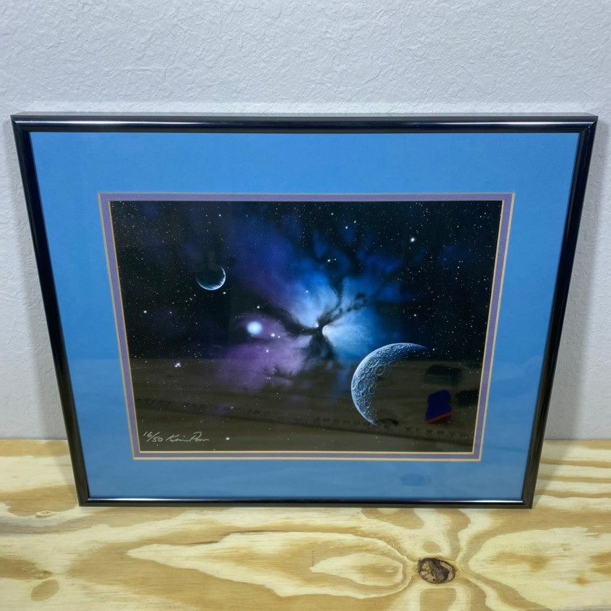 Kim Poor Signed Space Art Cibachrome Print 16/50 Framed 18.25×15.25 Limited Ed