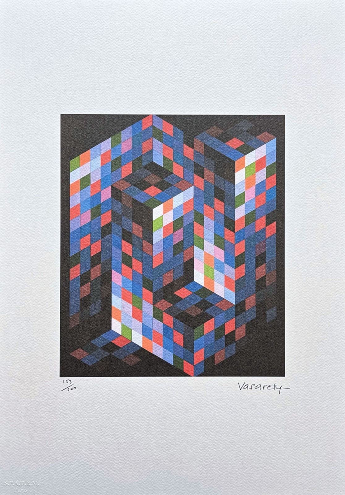 VICTOR VASARELY – Izzo – signed, numbered edition 153/500, 35x50cm