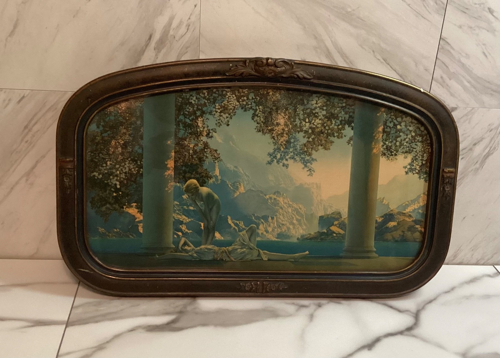 Maxfield Parrish Framed Print “DAYBREAK” Medium Version Approx. 21 by 13.