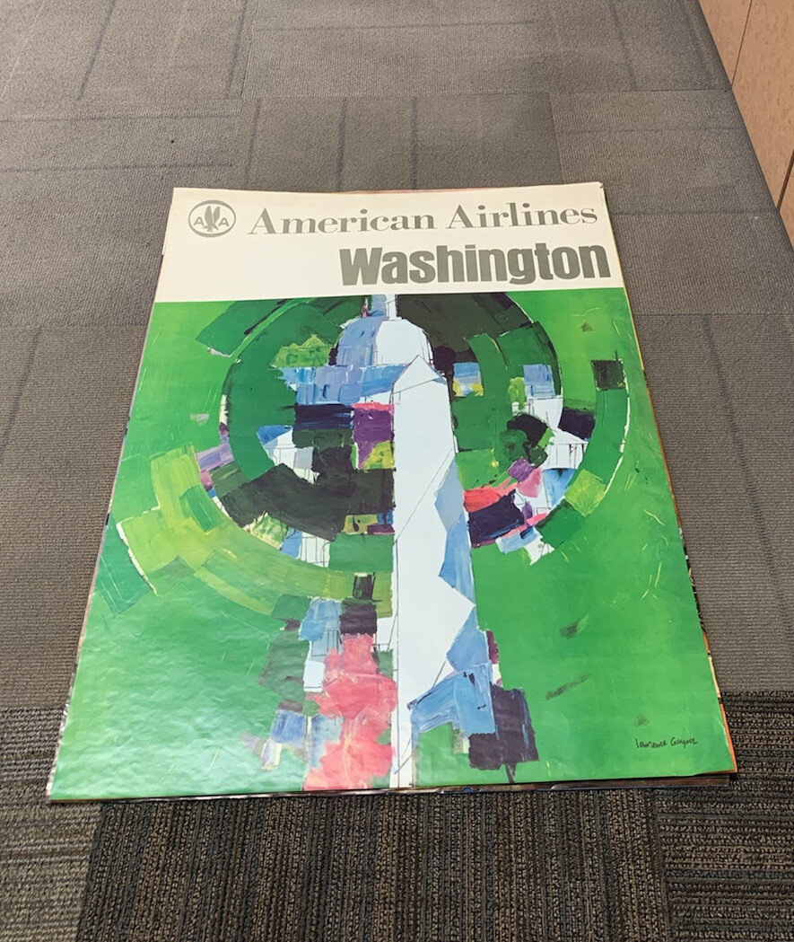 Original Lawrence Gaynor, American Airlines – Washington , Travel Poster