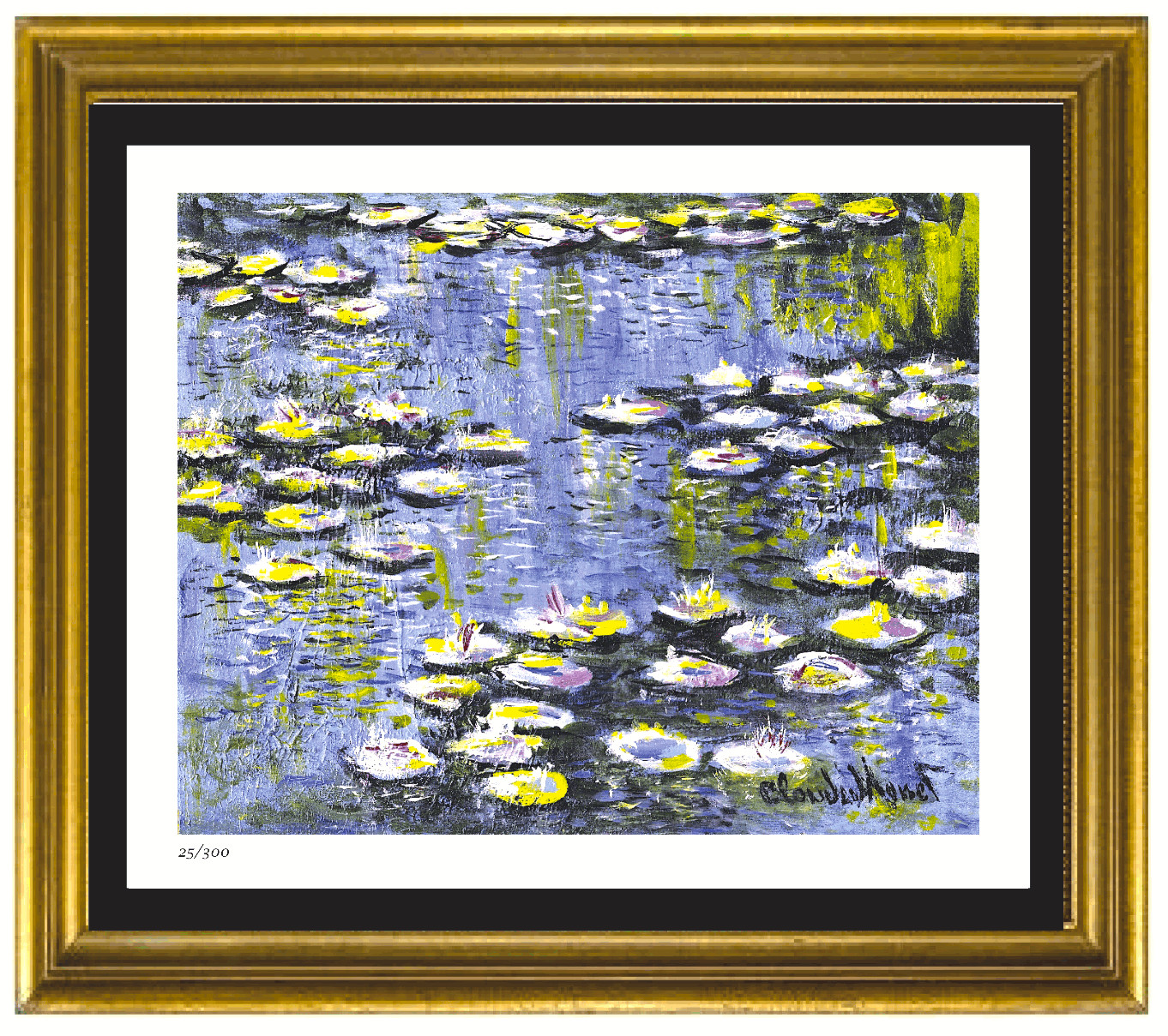 Claude Monet “Water Lilies (Study) Signed & Hand-Numbered LtdEd Print (unframed)