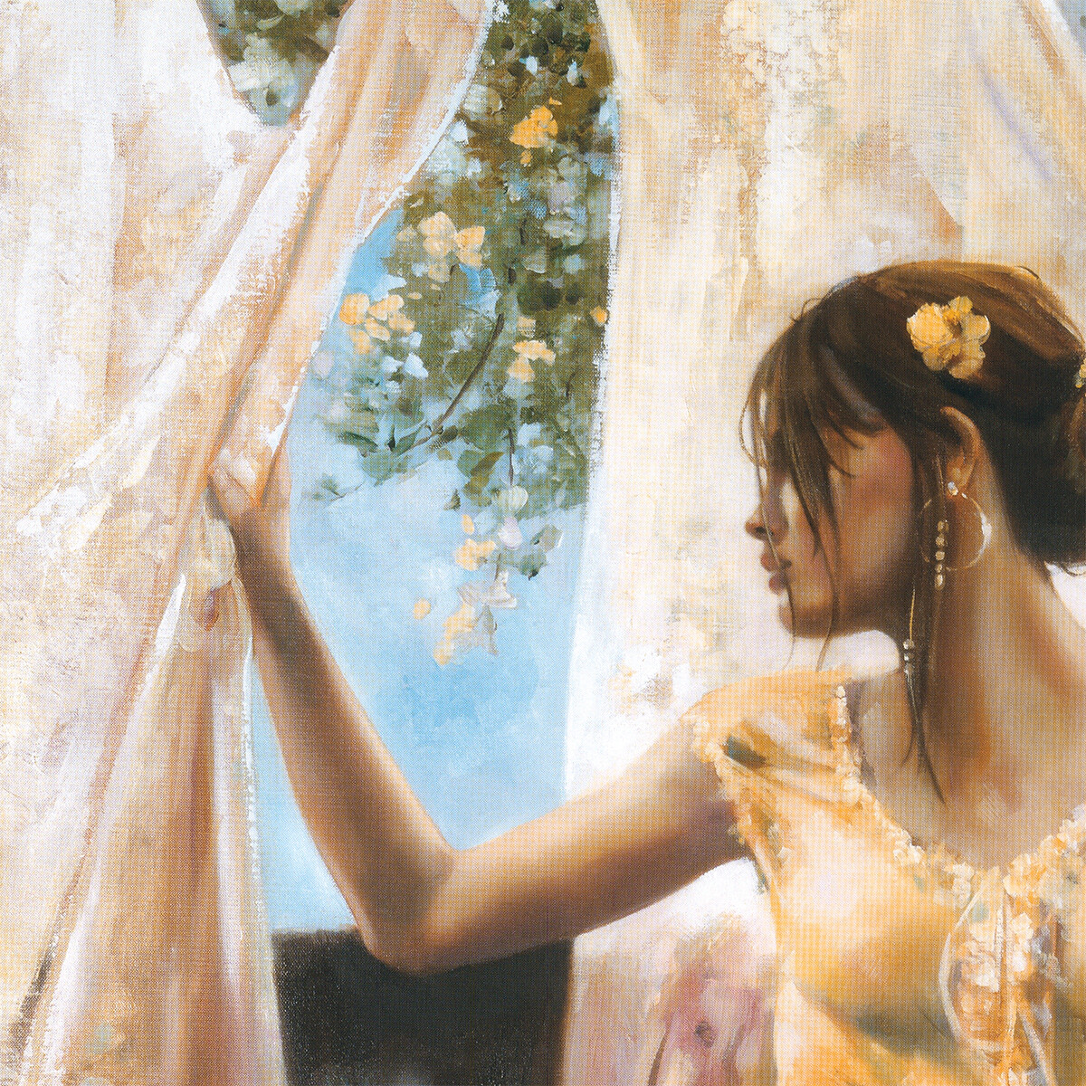 24W”x32H” MORNING SPLENDOR by RON DI SCENZA – CORSET WINDOW CHOICES of CANVAS