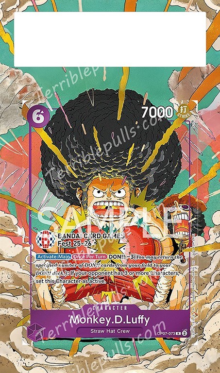 One Piece Extended Art PSA + Case Combo- Afro Luffy BANDAI Card Games NO CARD