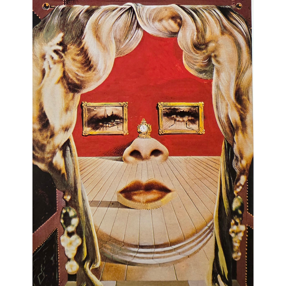 SALVADOR DALI “Mae West” Framed Abstract Surrealism Art Print