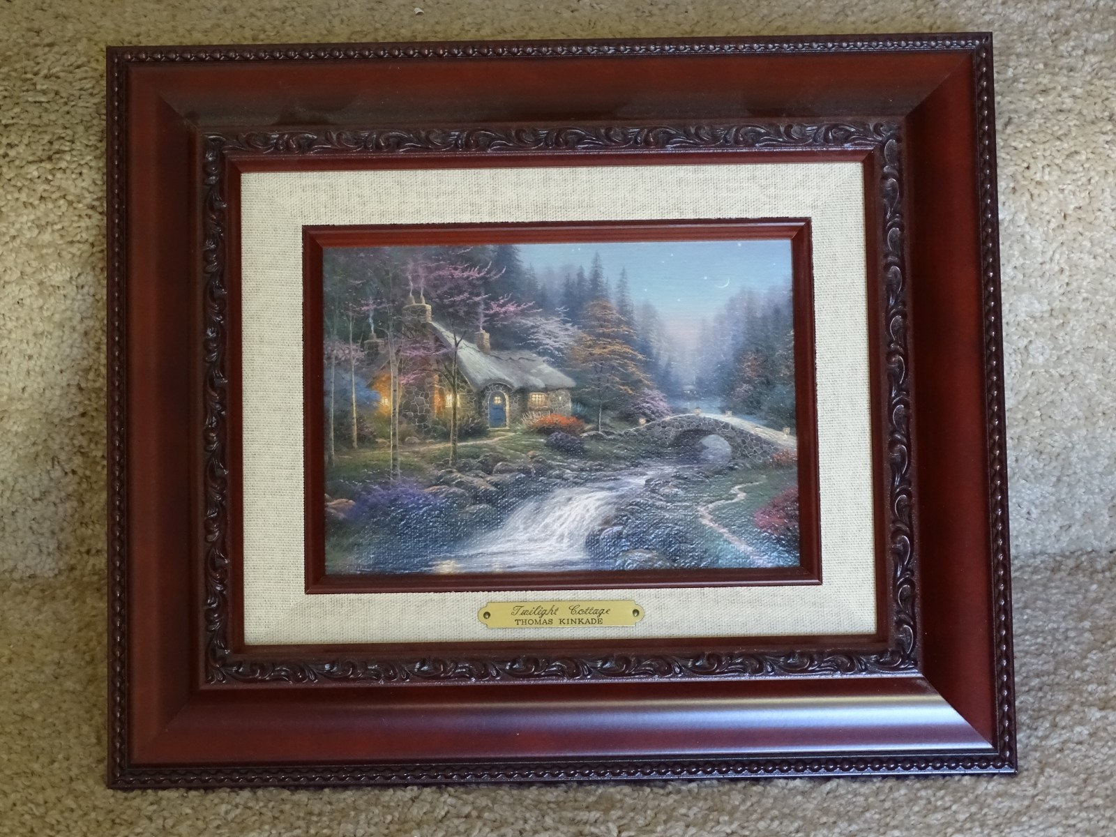 Thomas Kinkade Twlight Cottage with COA pre-owned