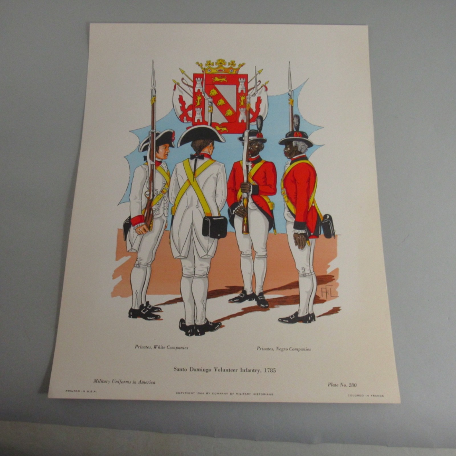 Military Uniforms In America Santo Domingo Volunteer Infantry 1785 Plate #280