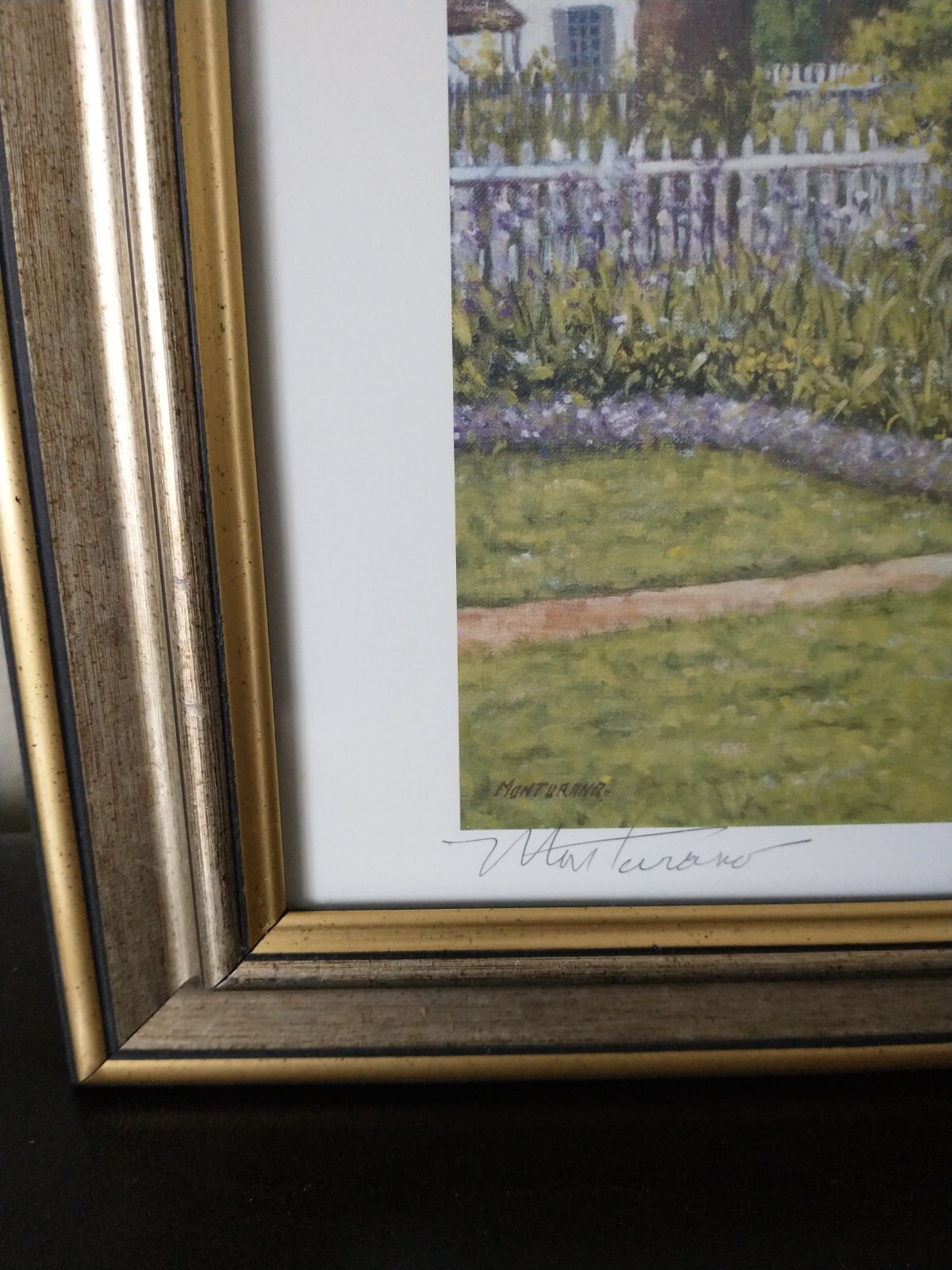 Caesar Monturano signed print Iris Time, year 2000, framed, very good condition