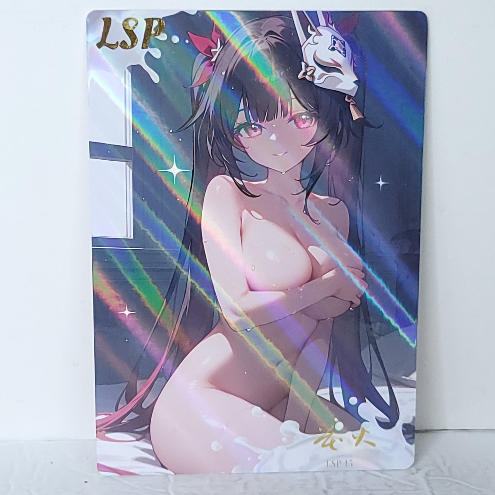 Sparkle LSP Holo Premium Waifu Card Anime Girl Wall Art Oversized Board A5