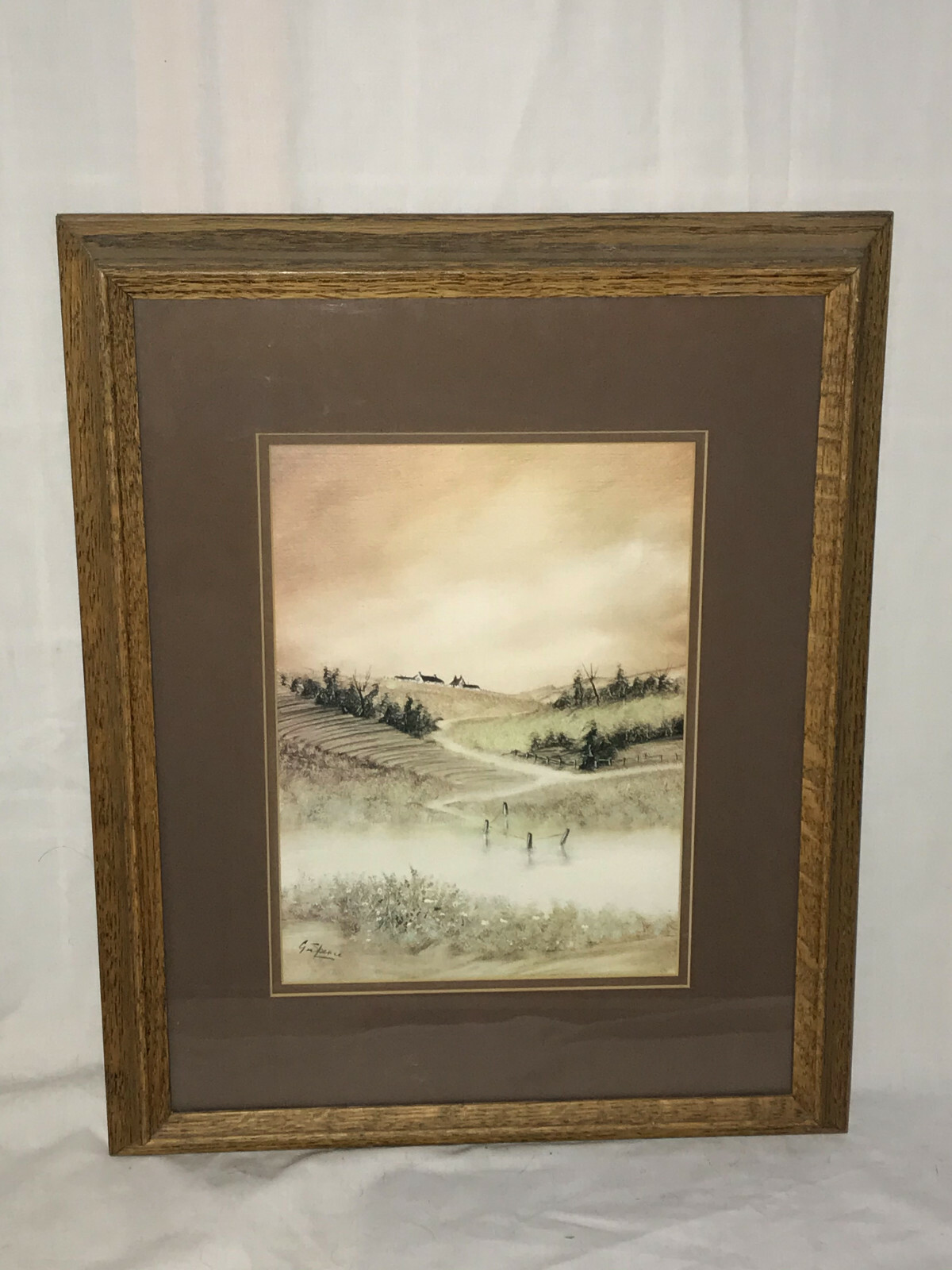 JIM SPENCE HOUSE IN THE HILLS FRAMED ART PRINT 21 X 17″ FRAMED