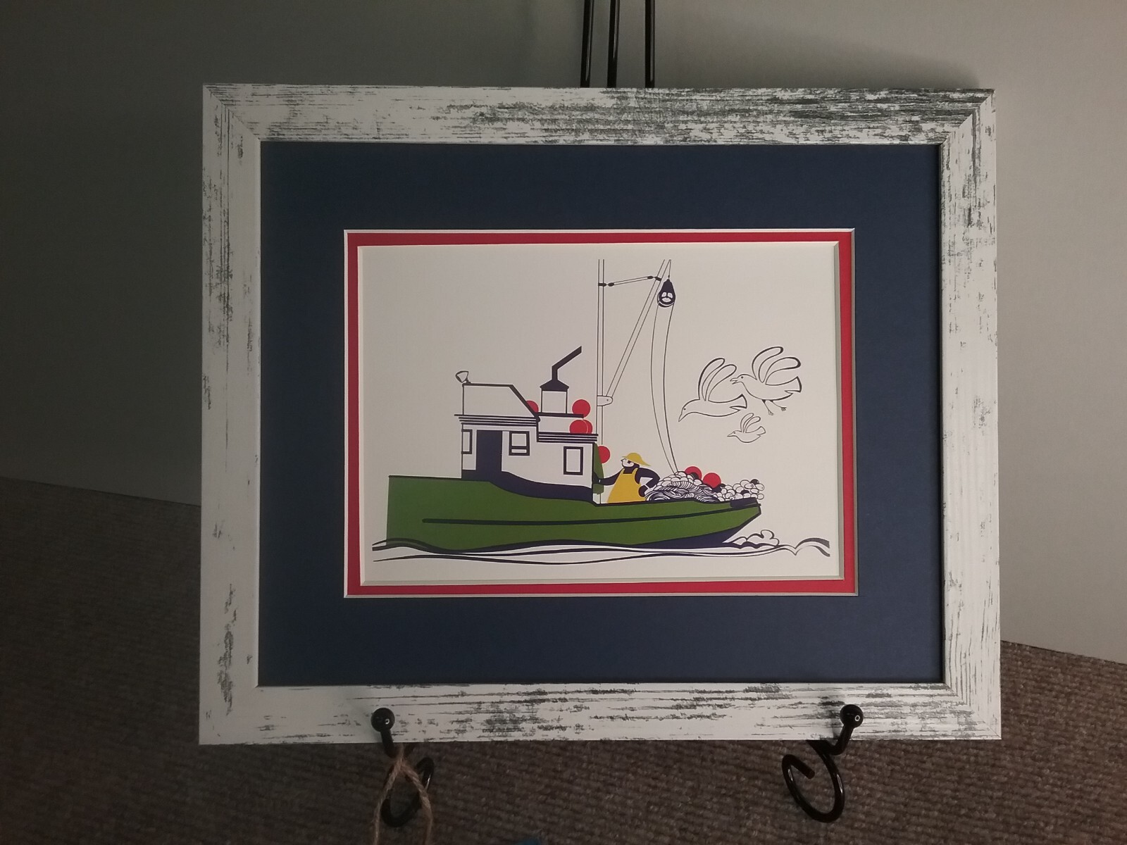 One-of-a-Kind Custom Framed & Matted Art Card “SEINER” by Rie Munoz