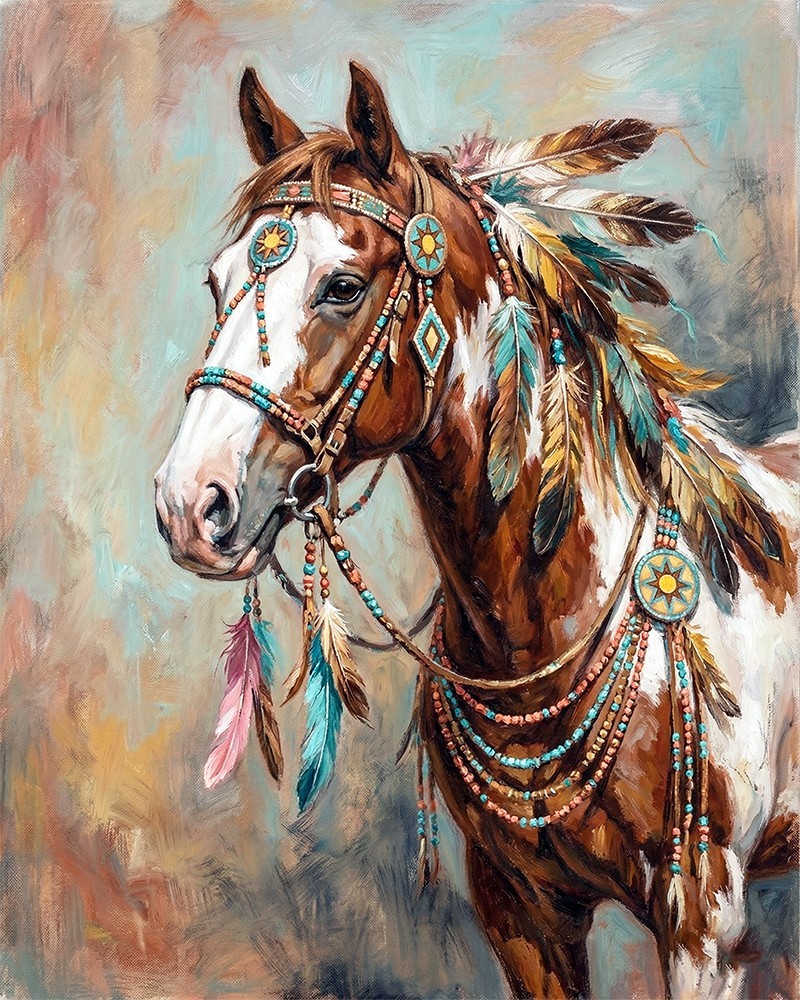 Western Art Native Horse art print. Free Shipping 0007