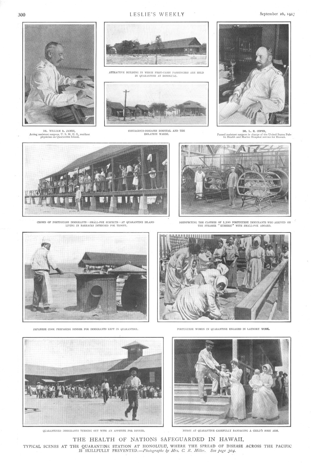 Scenes at the Quarantine Station at Honolulu – Health Safeguard in Hawaii – 1907