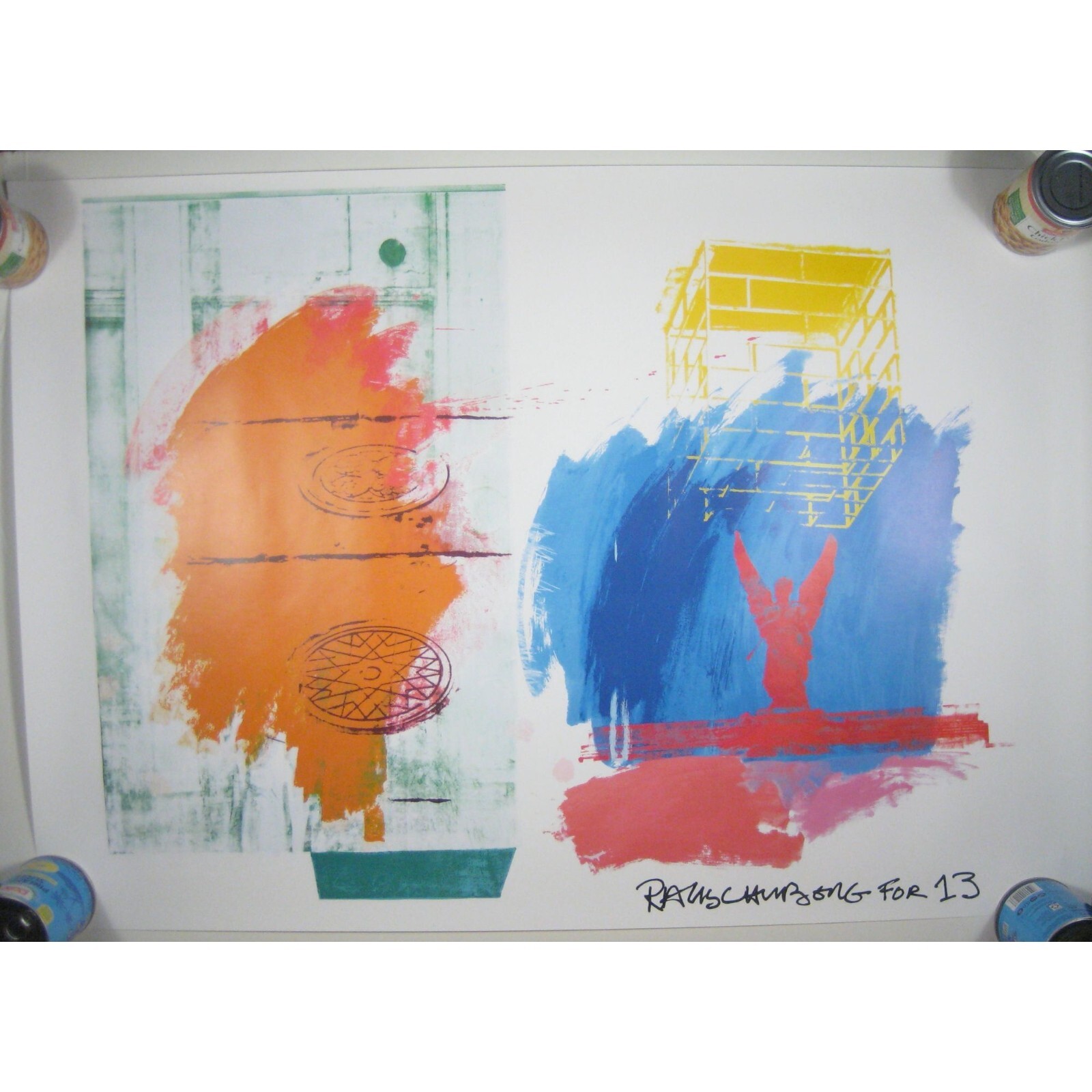 Robert Rauschenberg For 13 Poster UNMOUNTED Home Decor