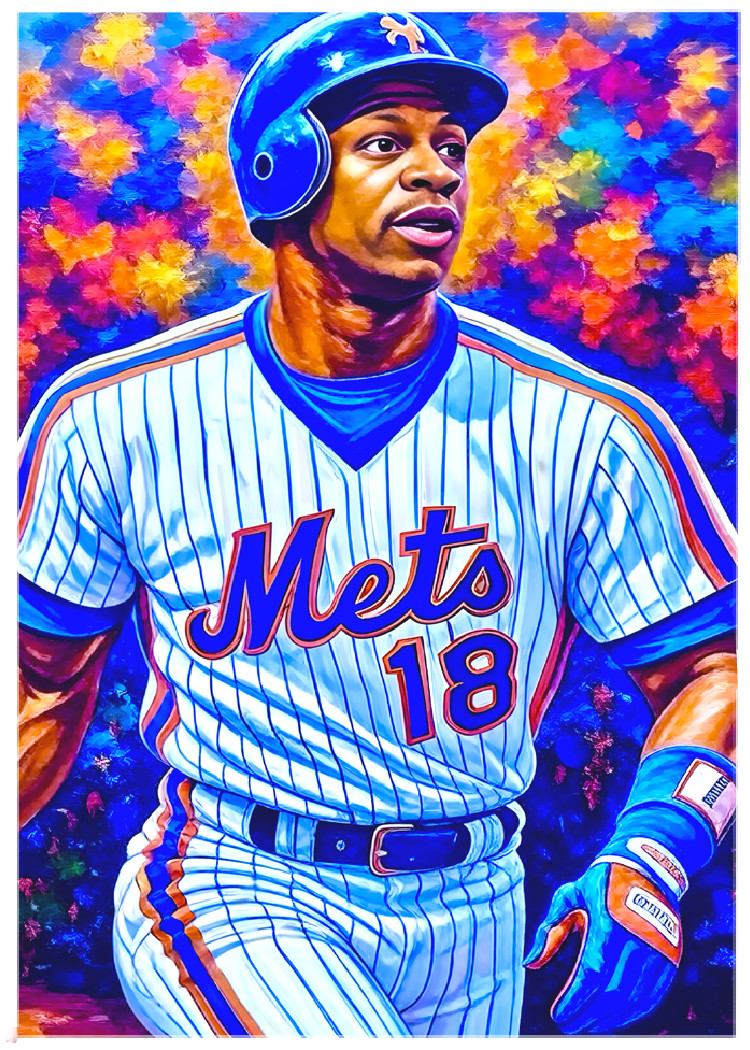 DARRYL STRAWBERRY * New York Mets * BASEBALL * Novelty Art Card * ATC ACEO