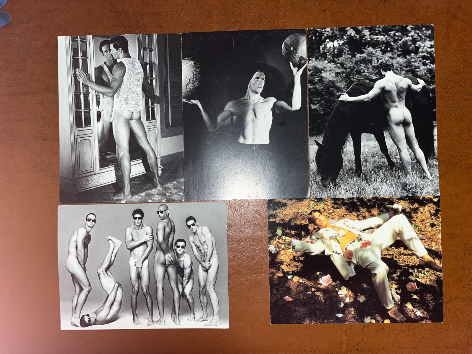 5 Vintage Versace Men Without Ties 1996 Postcards *SALE!*