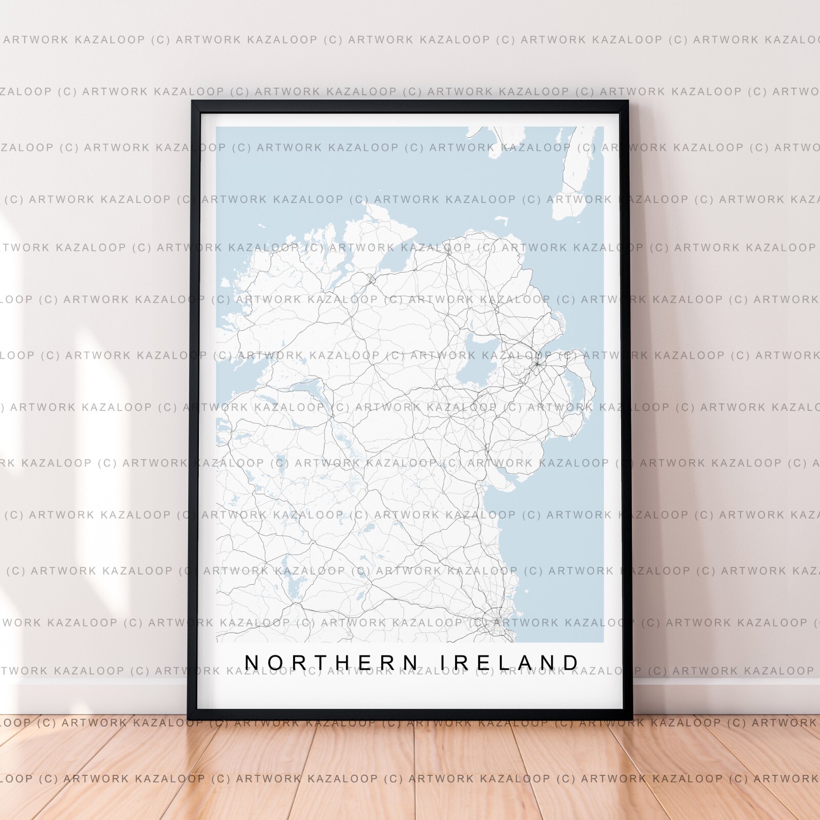 Northern Ireland Map Poster Print Unframed Map Print Northern Ireland Wall Art