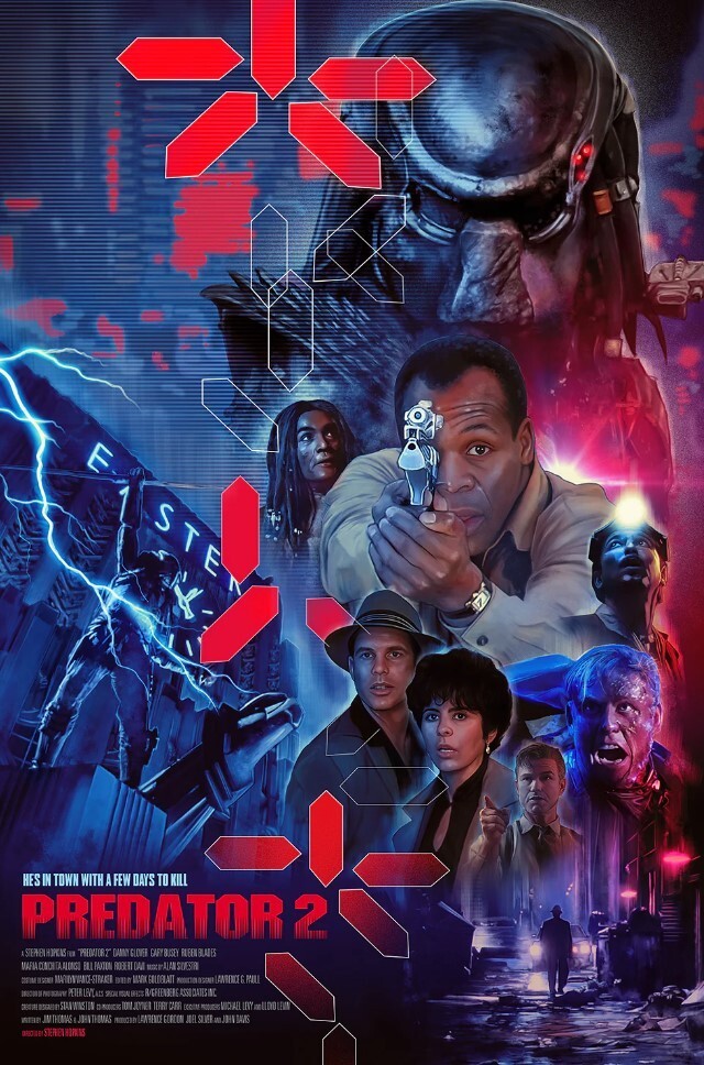 Predator 2 Danny Glover Alien Movie Film Poster Giclee Print Art 16×24 Mondo