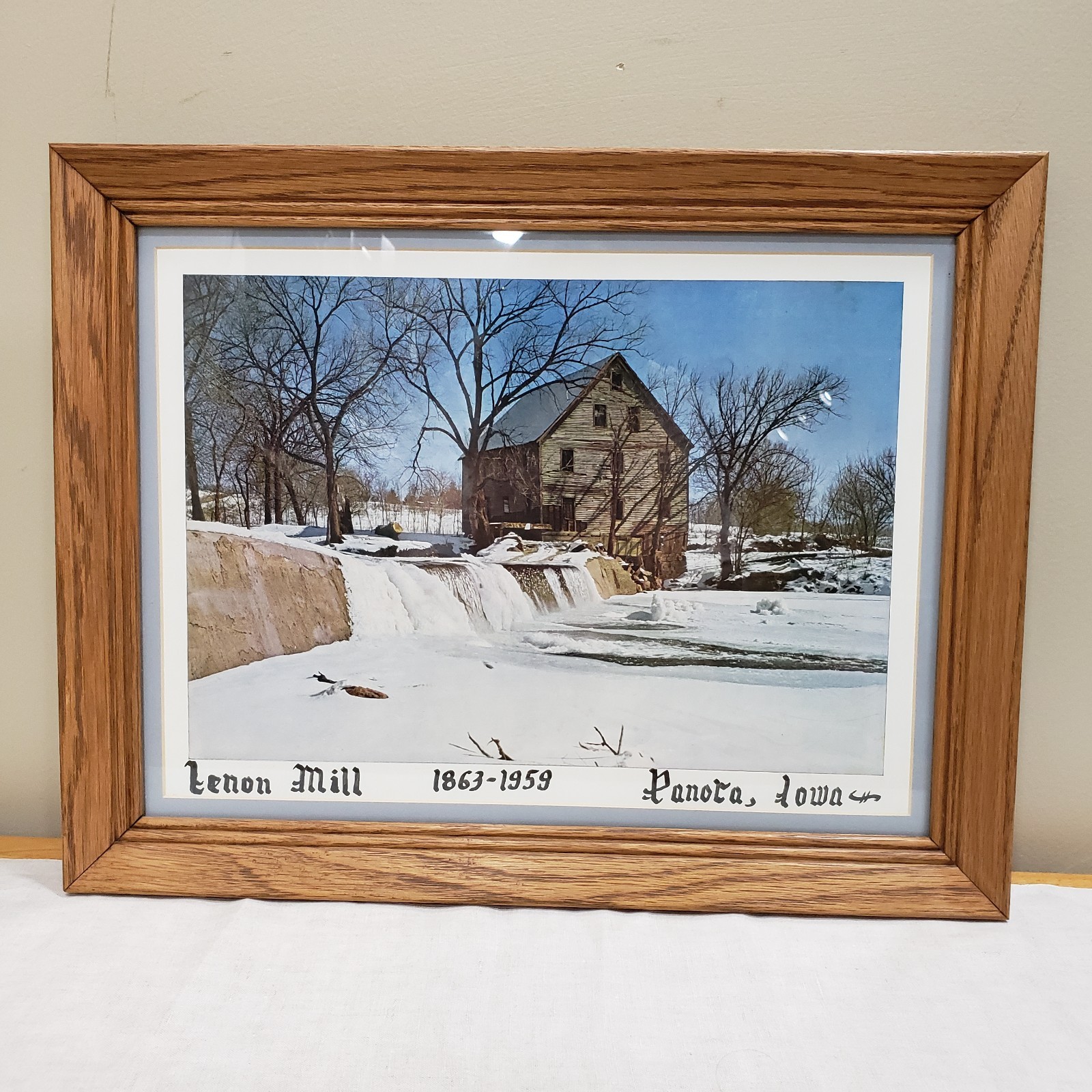 Lenon Historic Grist Mill Framed Print Panora Iowa Americana Farmhouse Wall Art