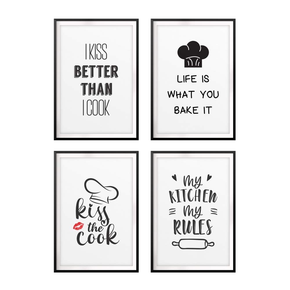 Kitchen Cook (Set of 4) 8″ x 10″ UNFRAMED Print Home Décor, Wall Art