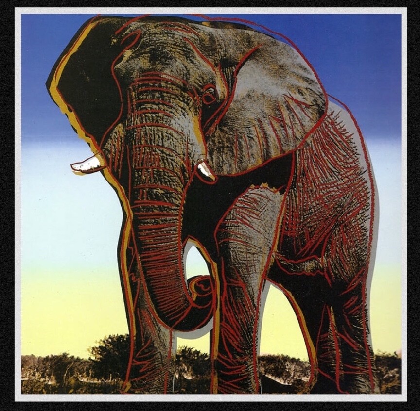 ANDY WARHOL “Elephant” Trial- Layered SILKSCREEN- Endang.Species- Superb Quality