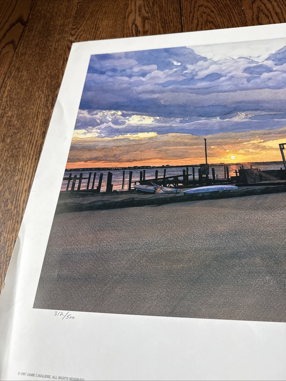 Signed Numbered 312/500 Print Jamie Cavaliere Avalon Yacht Club The Last Sunset