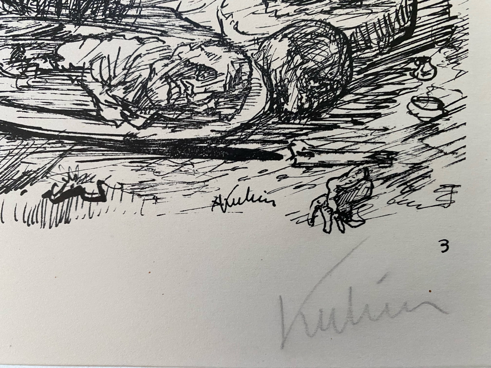 Alfred Kubin Hexenküche Hand-Signed, 1925, 47×37 Cm, Lithograph With Frame