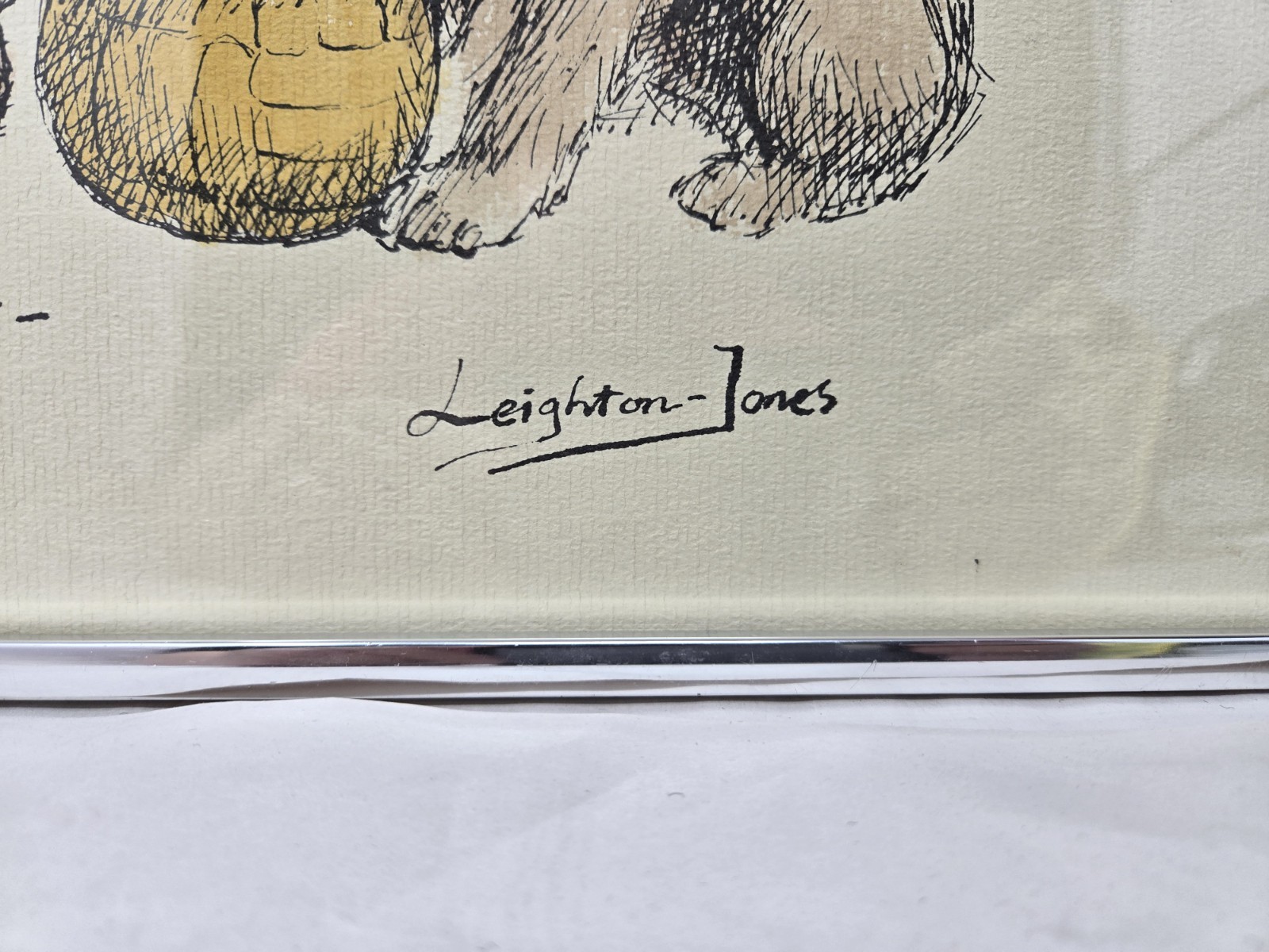 Barry Leighton Jones lithograph Out To Play Children Dog Togetherness Recreation
