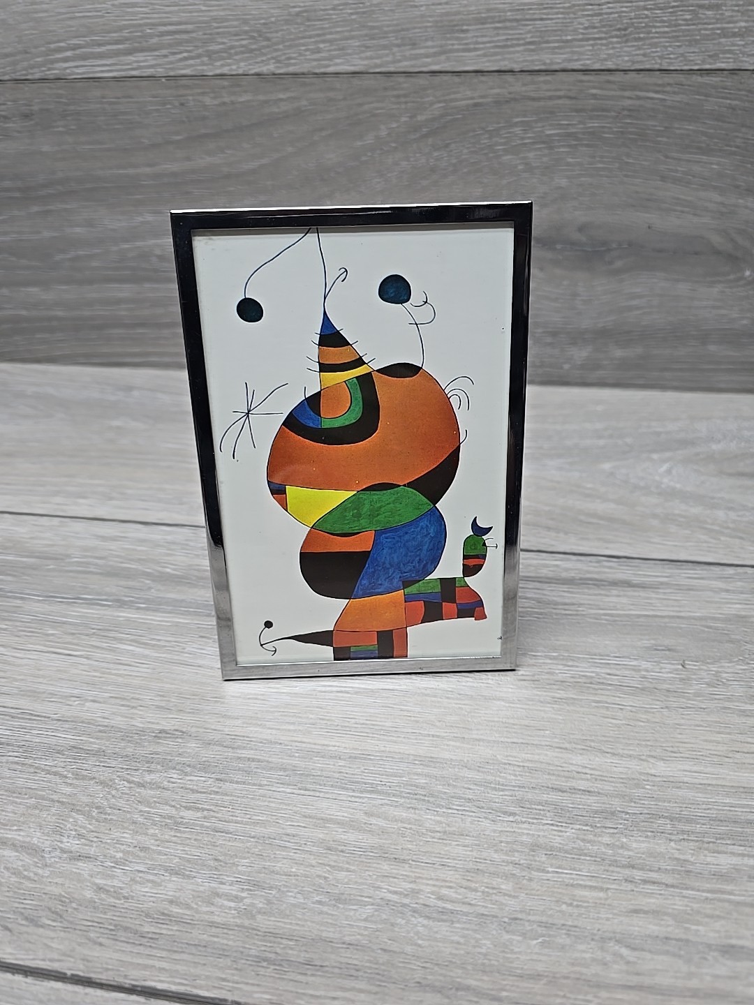 Woman Bird and Star by Joan Miró – Iconic Surrealist Abstract Framed Print Repro