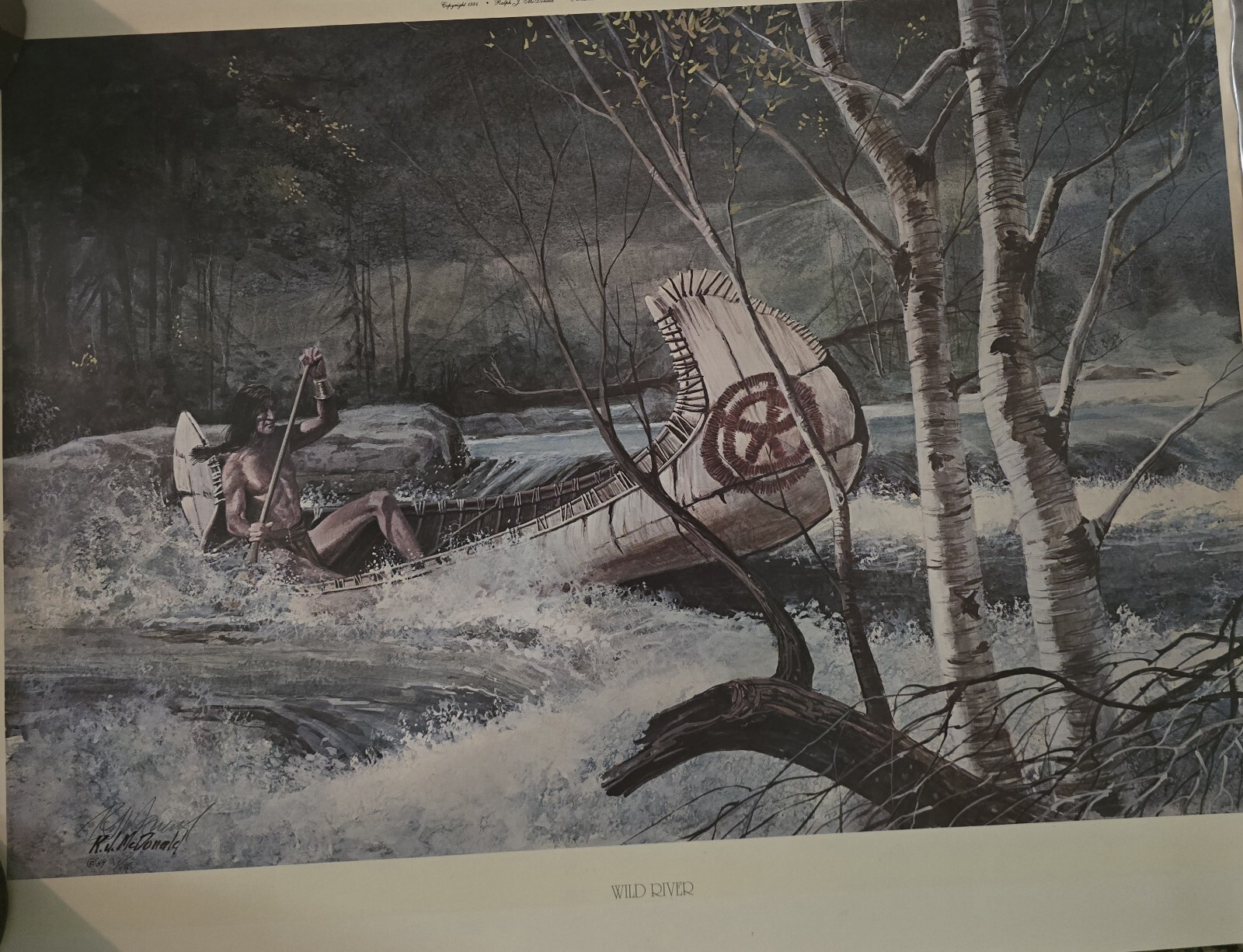 1984 Wild River 120/980 By Signed Ralph R.J. McDonald Print @190
