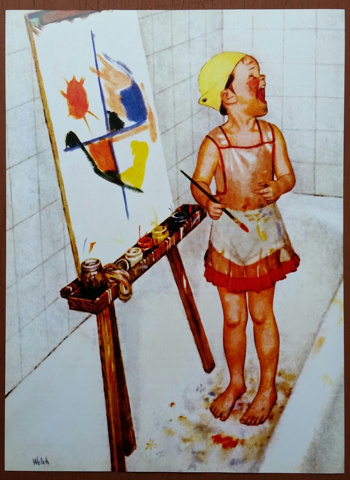 Artist in the Bathtub Art Page by Jack Welch 7 7/8 x 10 3/4″