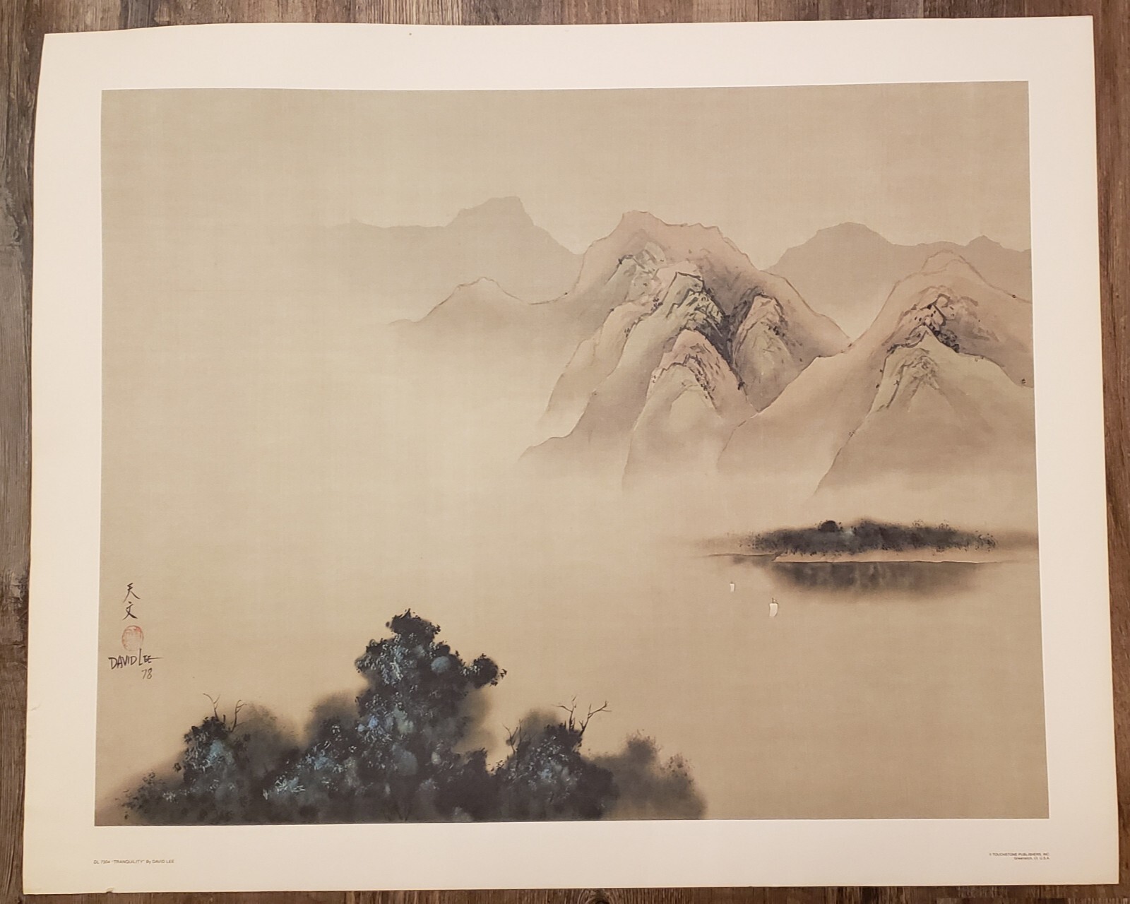 TRANQUILITY Poster Asian Art Print by David Lee 1978 – 26 x 32