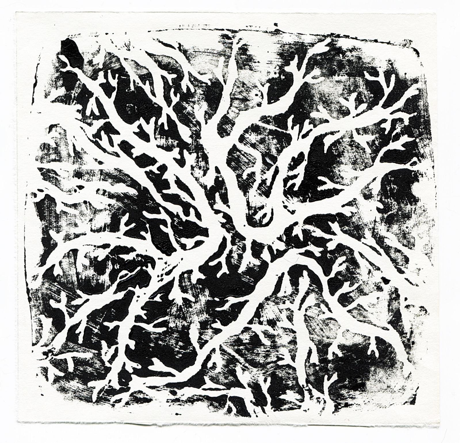 Cliche Tree Branches No. 3 – Original Acrylic Paint Abstract Print – Art By AJM