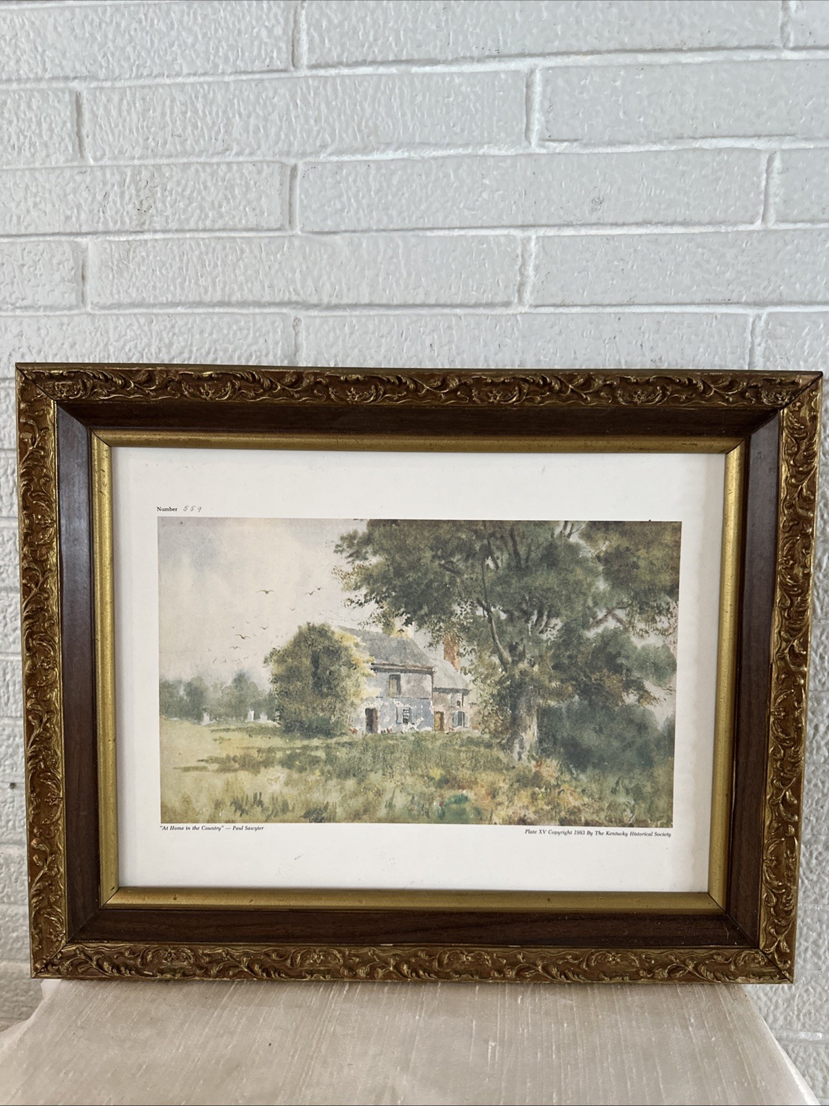 VINTAGE FRAMED Paul Sawyier Limited Edition #1231 At Home In The Country