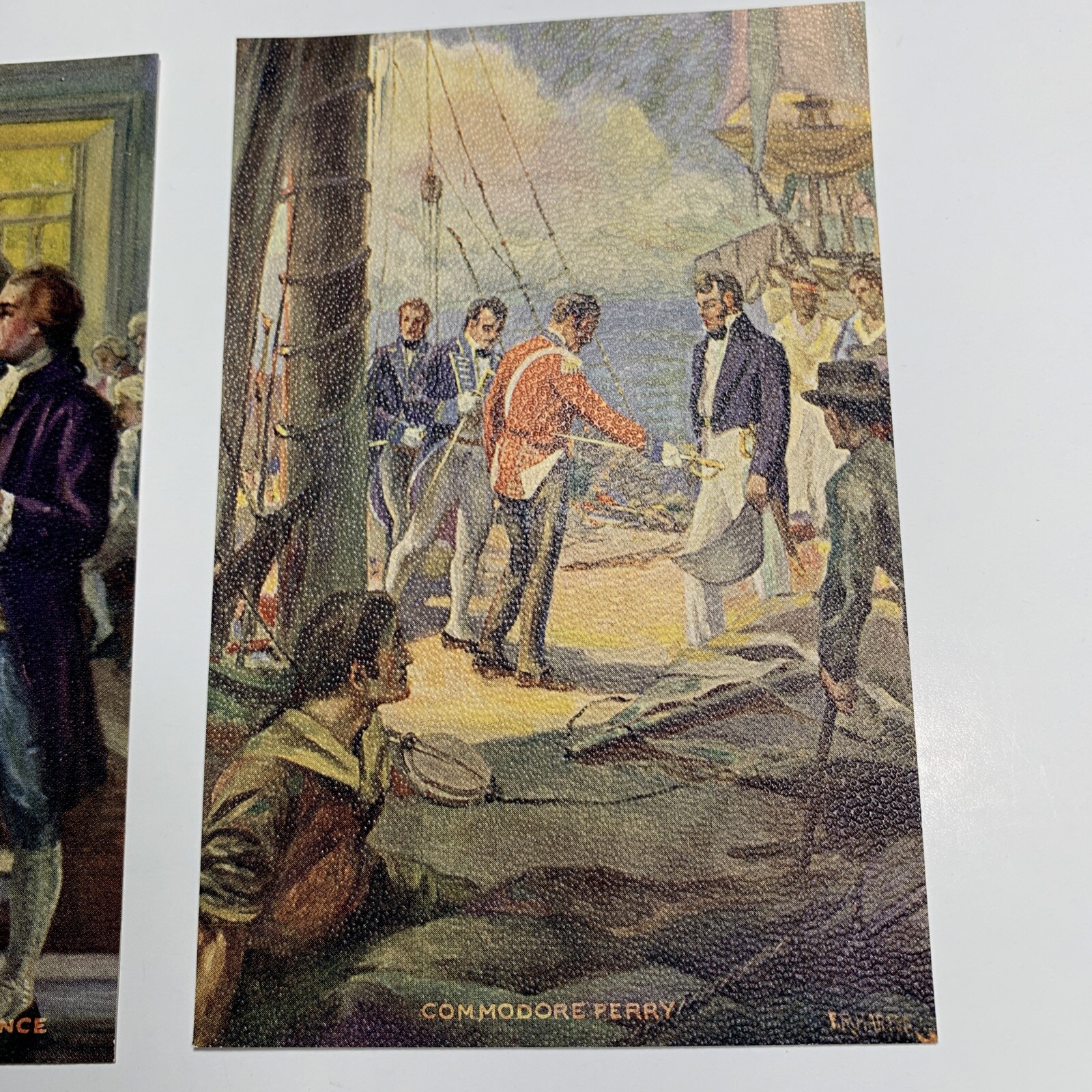 Lot Of 6 Original Art Print Patriotic History C 1940’s Washington Thanksgiving