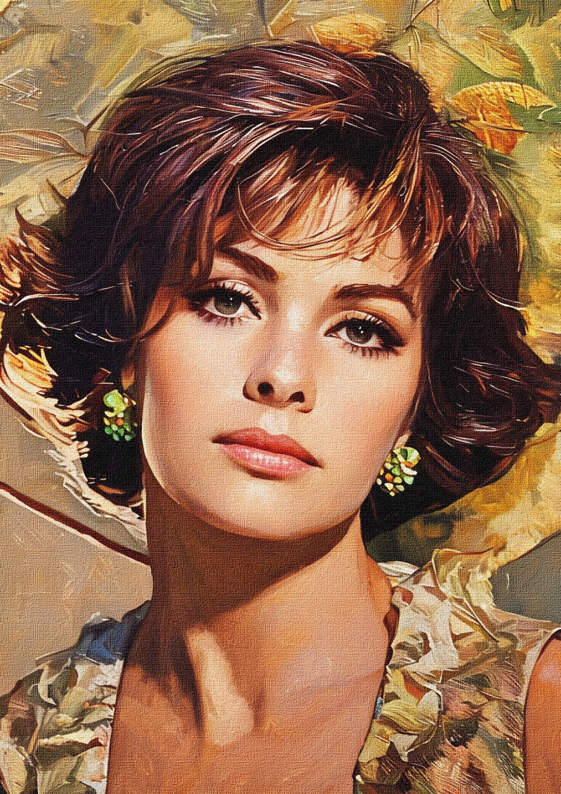 Gina Lollobrigida Unique Oils Illustration #08 (A4 Size -210mm x 297mm)