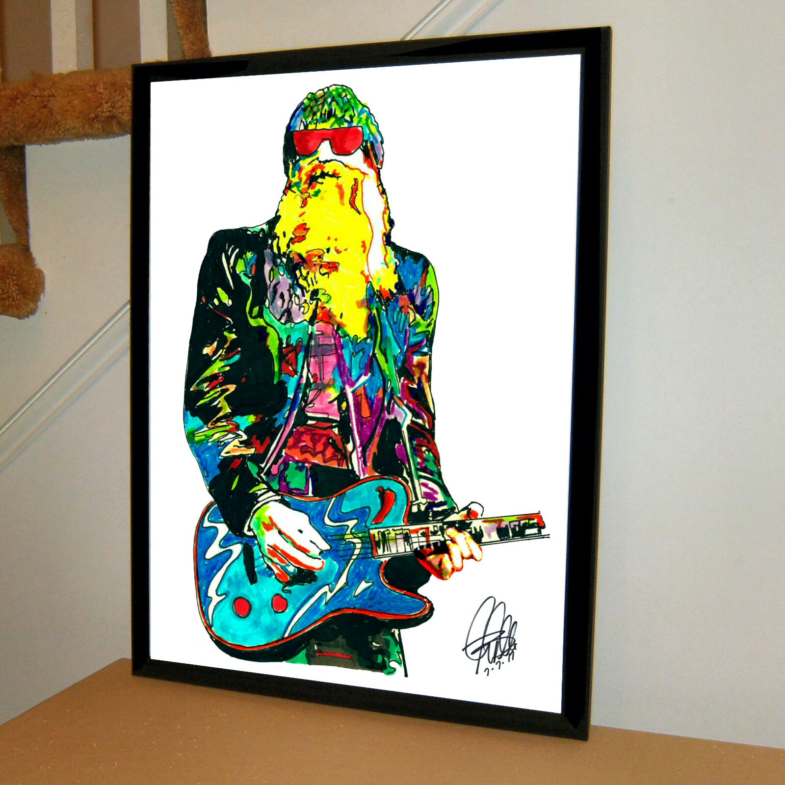 Billy Gibbons ZZ Top Guitar Rock Music Poster Print Wall Art 18×24