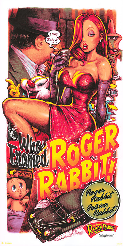 Rockin’ Jelly Bean Erostika Who Framed Roger Rabbit silkscreen print
