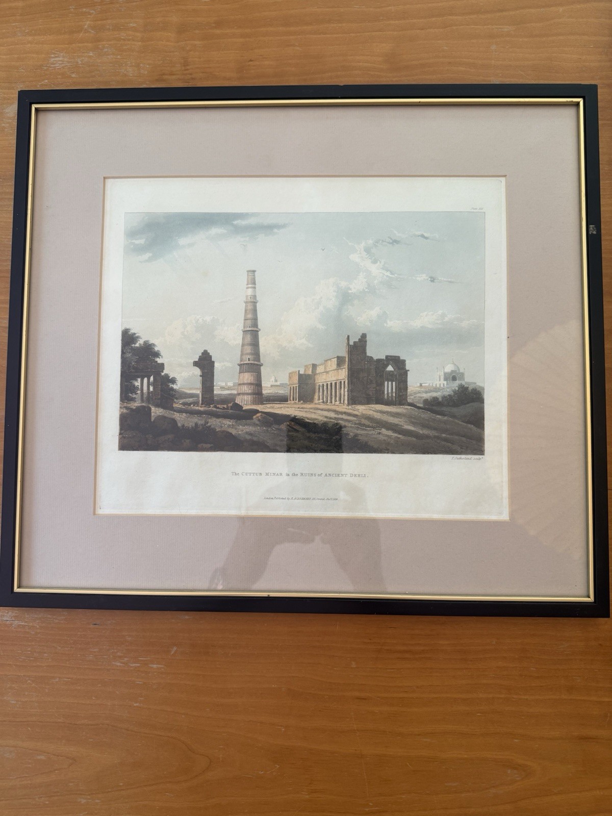Framed Print 15.5” X 17.25”- “The Cuttub Minar In The Ruins Of Ancient Delhi”