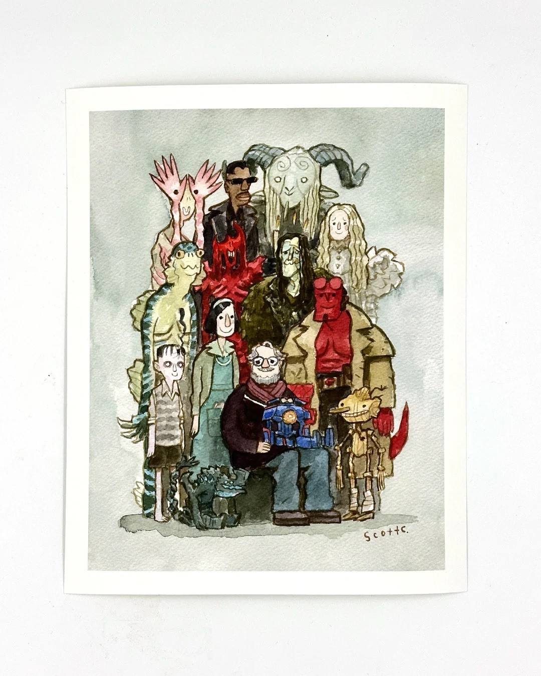 “Gathering Around Guillermo” Scott C Art Print 12×16 Spoke Art Limited Edition