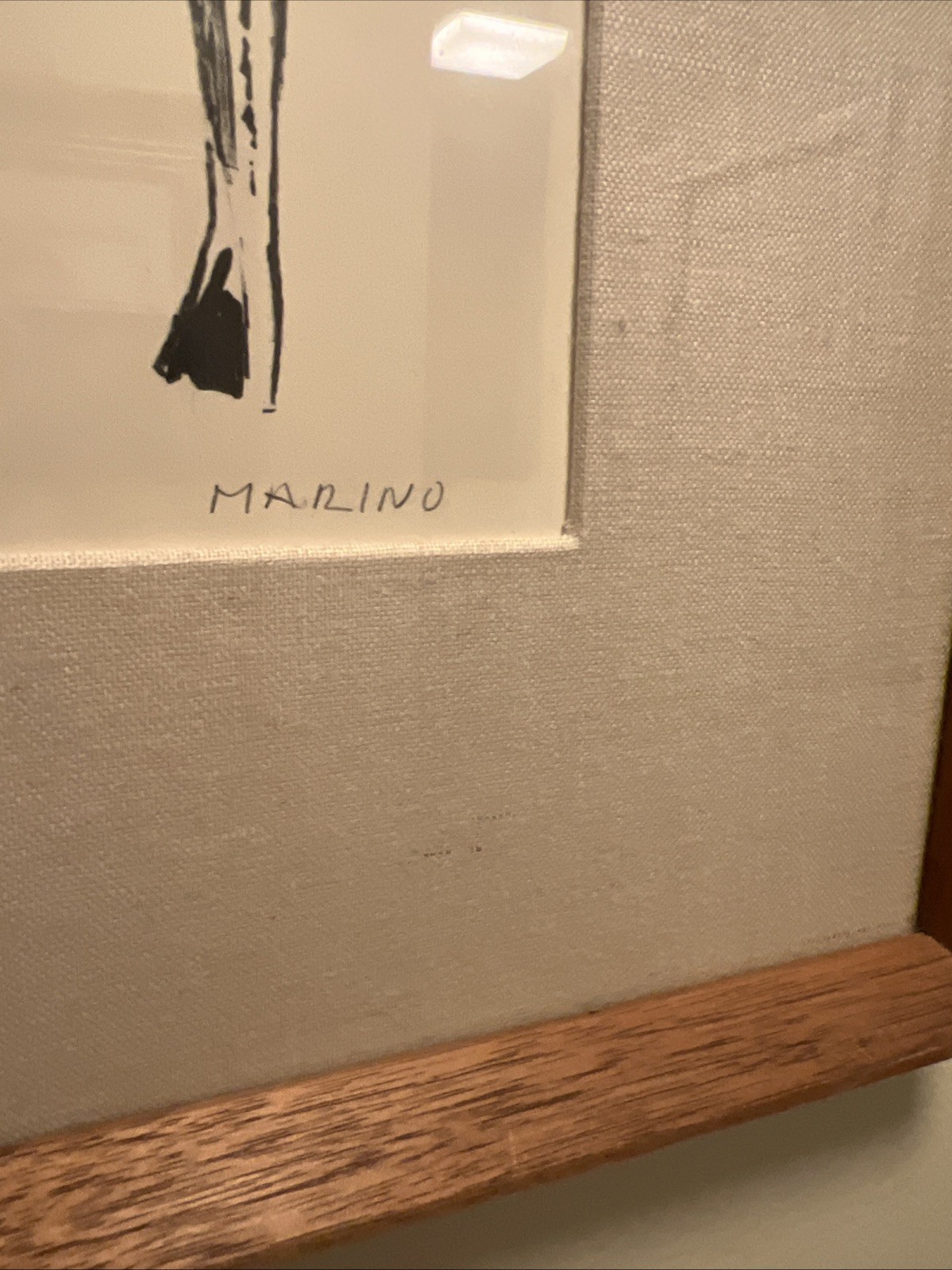 MCM Signed, Framed “Cavalier Sur Fond Gris” By Italian Artist Marino Marini