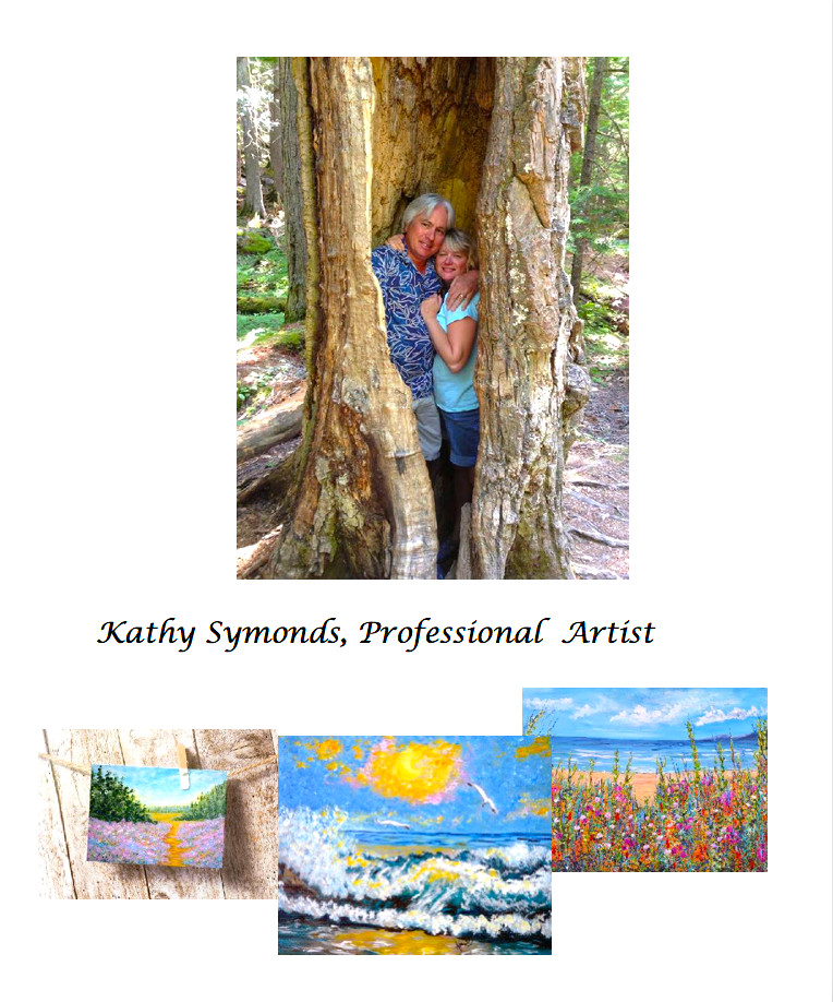 Fall Trees Painting Aceo – Print of Original Digital Artwork 3.5×2.5 Mini Art