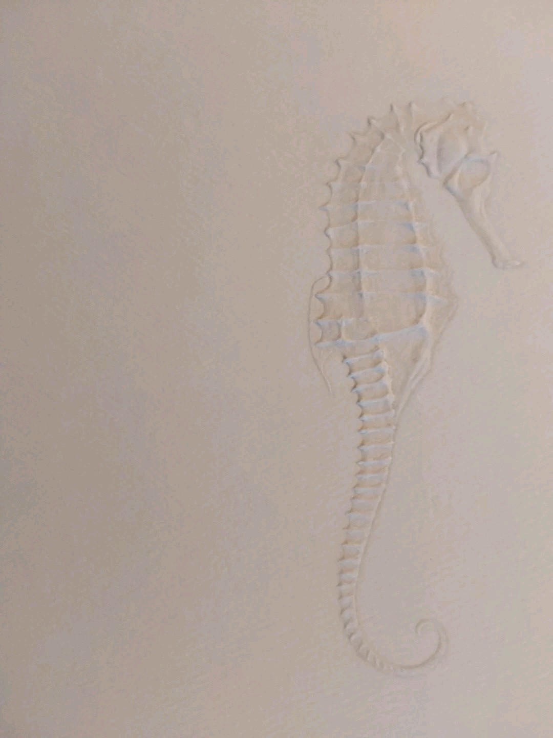 Vintage Framed Embossed Seahorse Paper Art Framed 16.25″ X 14.25″