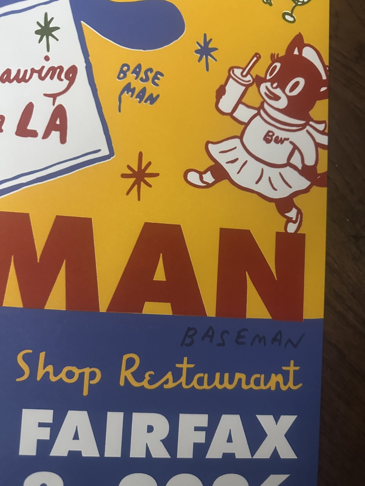 OFF THE MENU SIGNED limited letterpress print American artist Gary Baseman