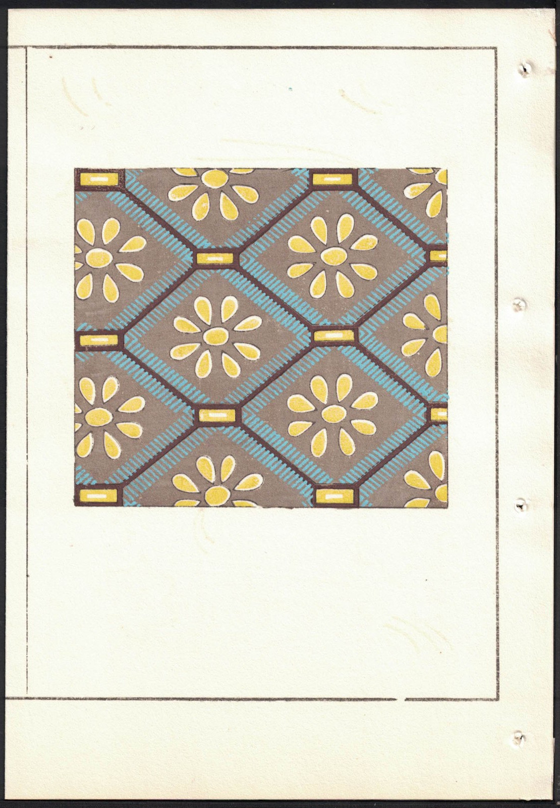 1902 Shin Bijutsukai Magazine Design Print Yellow Flower
