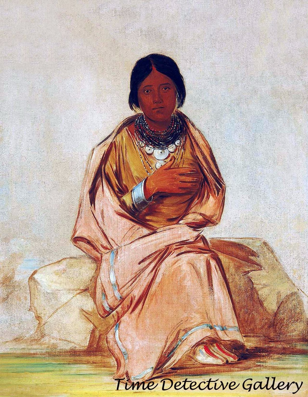 Chee-a-ex-e-co, A Yuchi Indian Woman – 1838 – George Catlin Art Print
