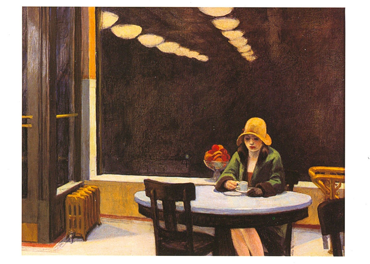 Automat 1927 – Edward Hopper art painting PREMIUM SATIN USA reprint