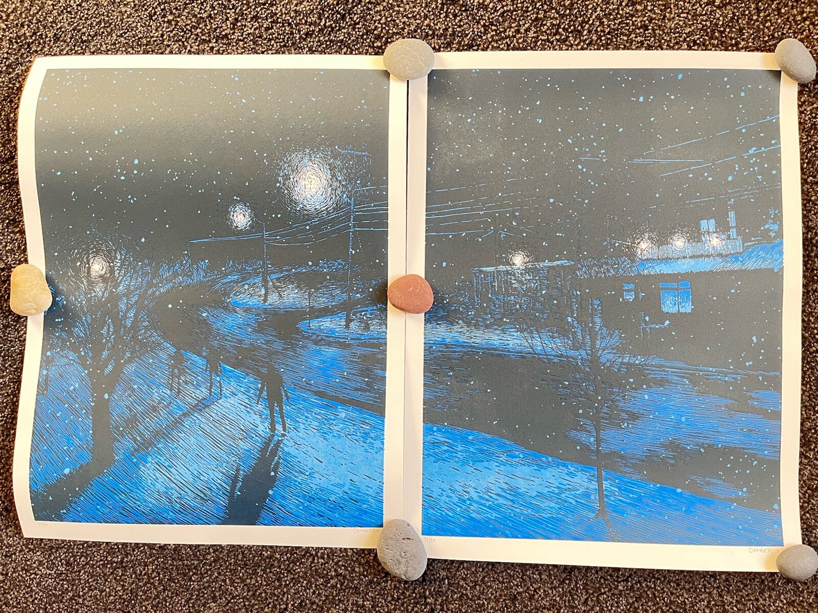 Daniel Danger 1st Edition Ltd 33/80 Diptych Prints “i am a rabbit out of room …